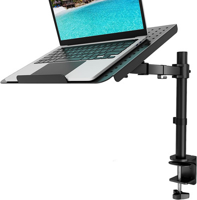 Laptop Tray Desk Mount for 17Inch Notebook, Fully Adjustable Laptop Arm up to 22