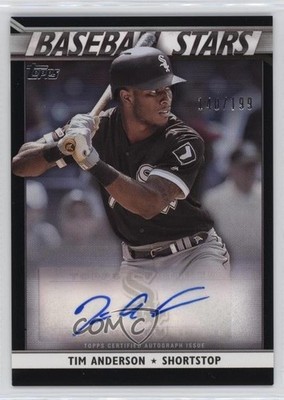 2020 Topps Baseball Stars Black /199 Tim Anderson #BSA-TA Auto 12i0