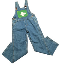 Mini Rodini X Wrangler Overall Girls 7-9 Yrs. Size 9-10 Blue Organic Cotton