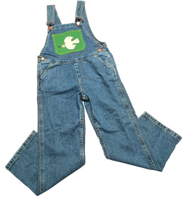Mini Rodini X Wrangler Overall Girls 7-9 Yrs. (Size 9-10) Blue Organic Cotton