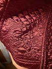 Susan Graver Burgundy Quilted Vest, Women Med, Zip, Pockets, Floral Design — photo 5