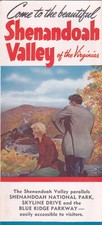 1950's Shenandoah Valley Virginia Strip Map Brochure