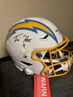 Los Angeles Chargers Tre Harris Autographed  Helmet White/Yellow Facemask