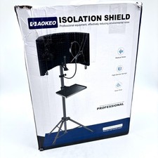 Aokeo Studio Recording Microphone Isolation Shield Pop Filter and Tripod Stand