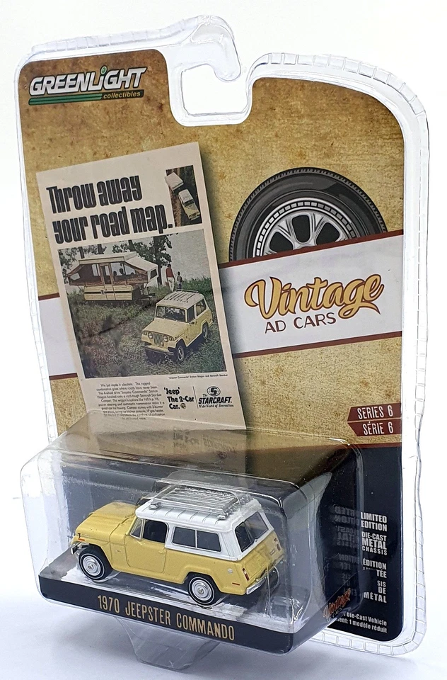 Jeepster Commando Greenlight escala 1/64 39090 - 1970 - crema Foto 2 de 4