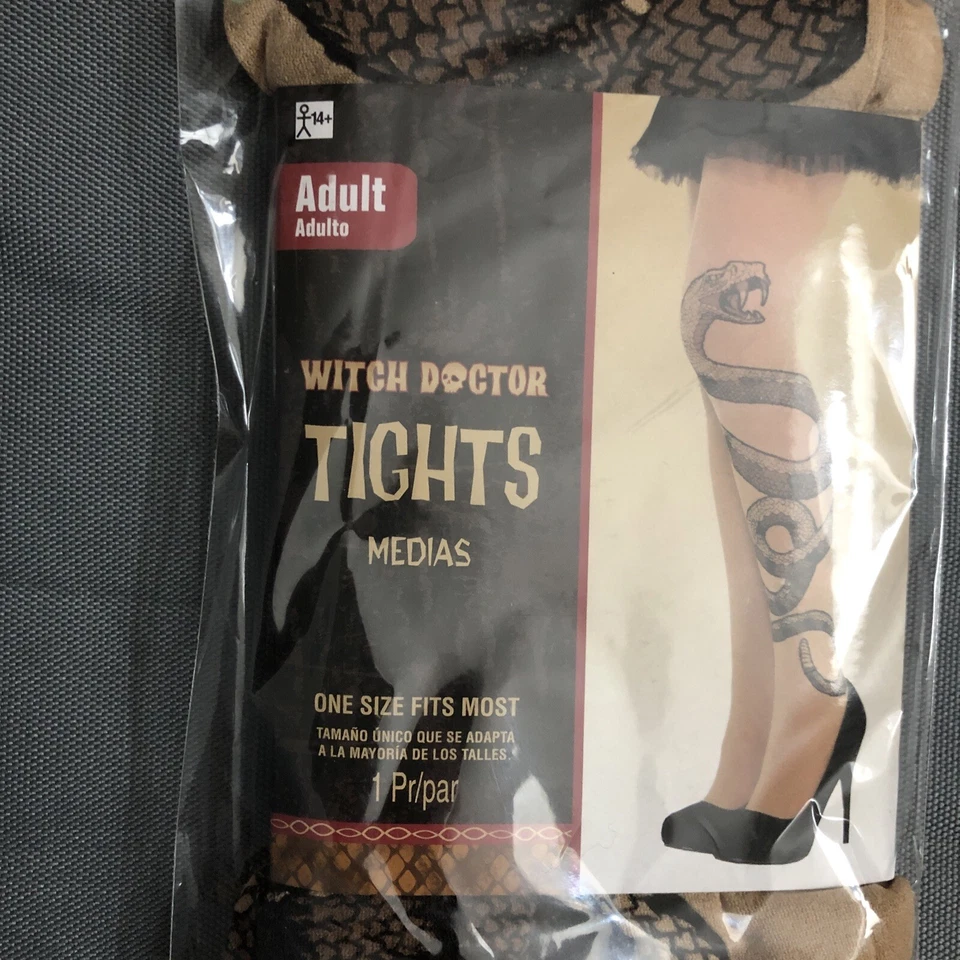 Medias de Doctor Brujo Serpiente Tatuaje Mujeres Adulto Juegos con disfraces Vestir Talla Única Foto 4 de 4