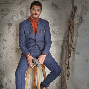 Abito uomo lana blu Completo Vestito Elegante Cerimonia saldi sconto -70% |  eBay