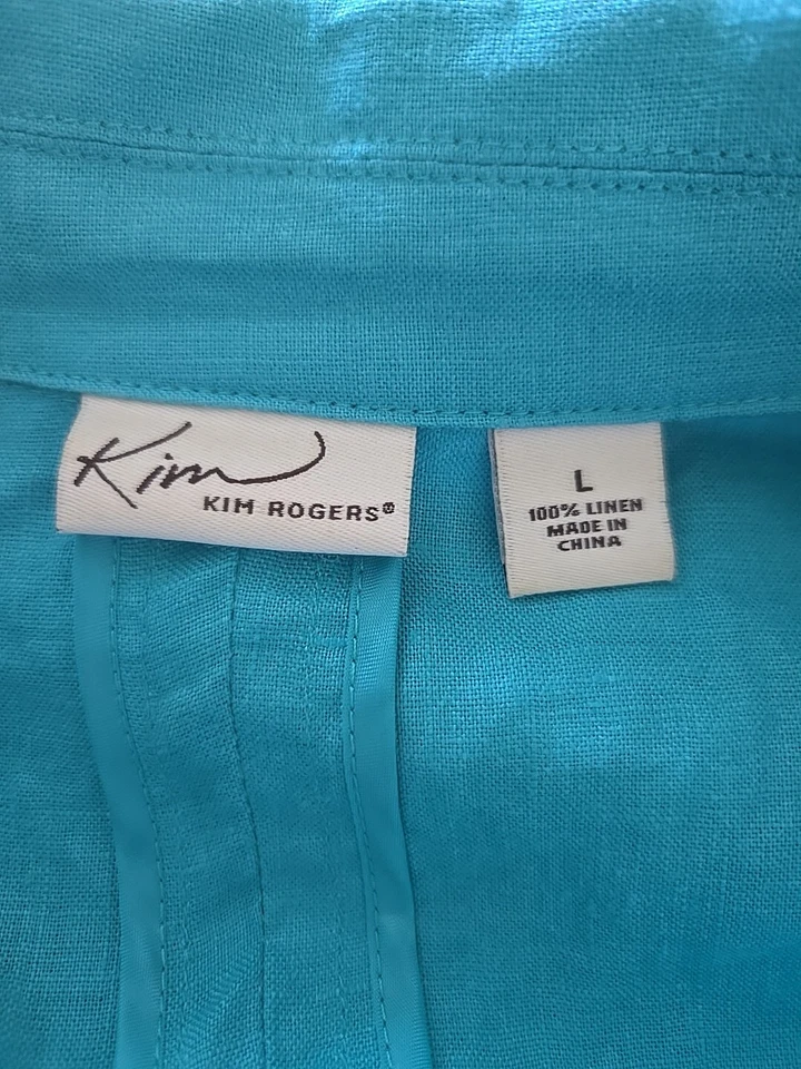 Blazer Kim Rogers Lino Talla Grande Excelente Estado  Foto 3 de 3