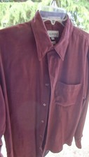 Vintage 90's MACY'S ALFANI Burgandi/Wine Red Microfibere Button Dress Shirt M