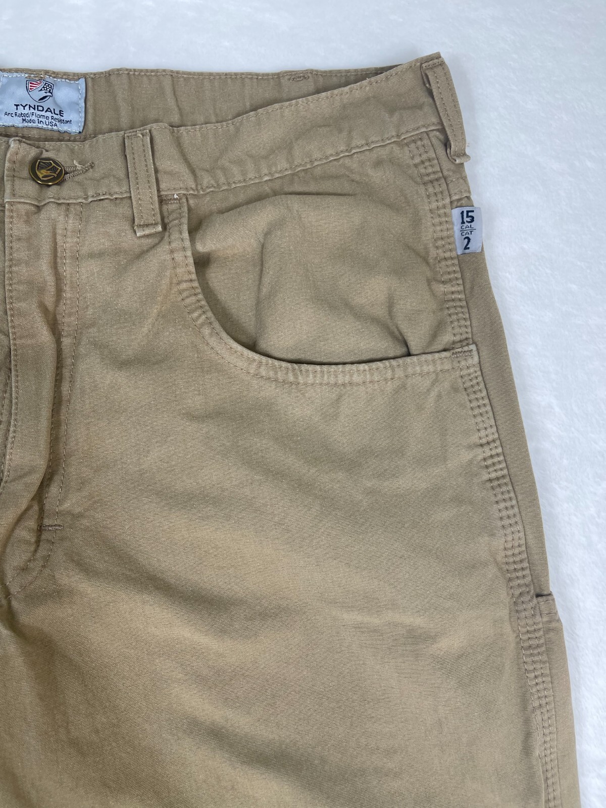 Tyndale Pants Men's Size 34x32 Arc Rated FRMC 15 Cal Cat 2 Khaki Flame