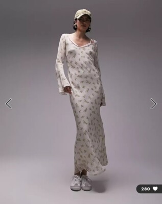long floral dress Topshop
