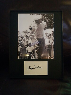 Golf Legend BYRON NELSON signed autographed Framed Matted Photo COA 1937 Masters