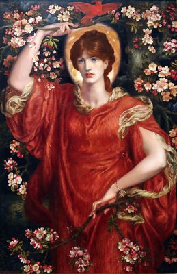 Painting A Visiof Fiammetta by Dante Rossetti. People Prints Canvas Giclee