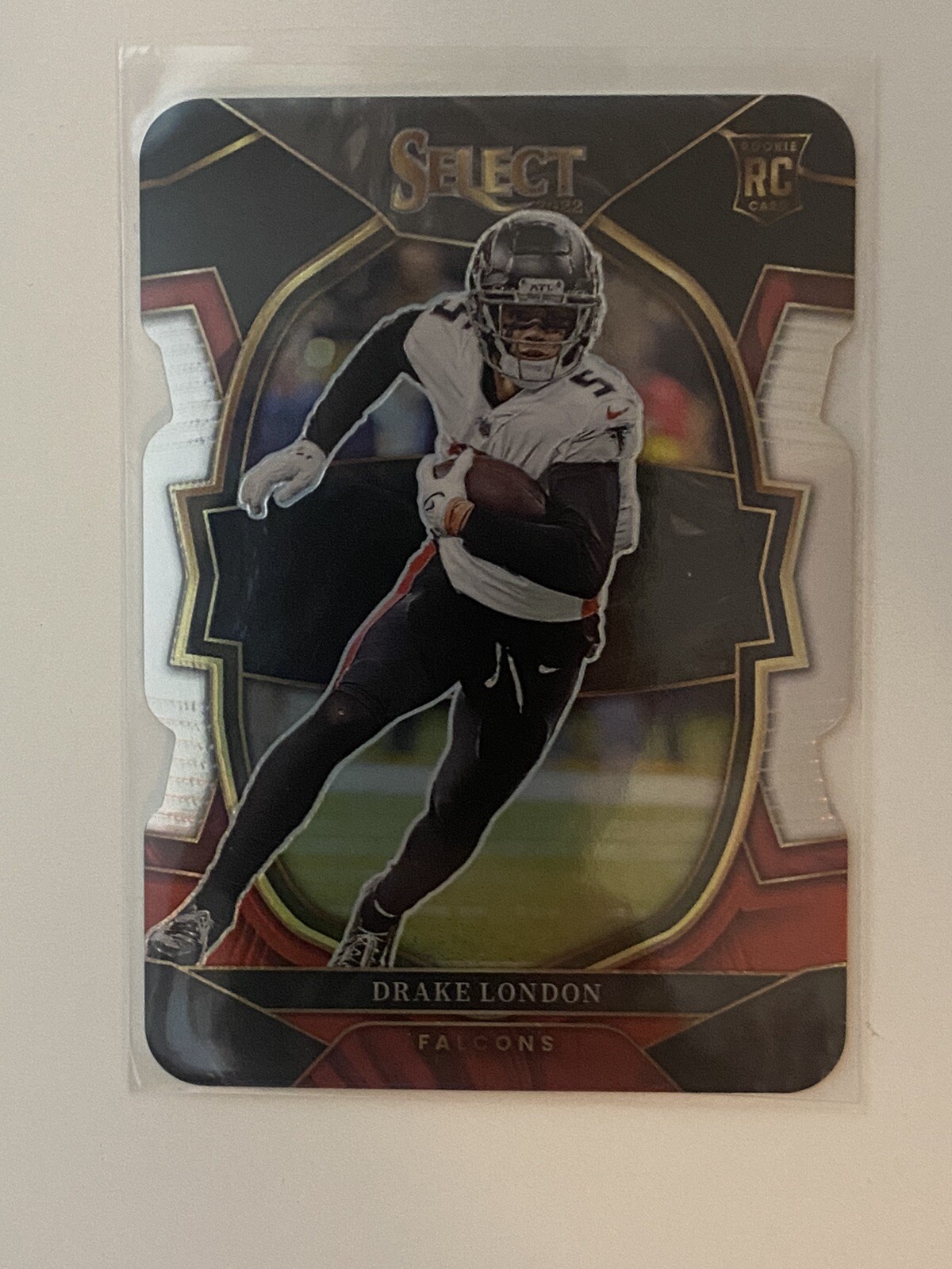 2022 Select Drake London Concourse Silver Die Cut RC No. 35 Atlanta Falcons