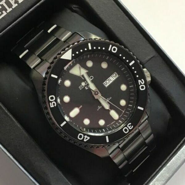 NEW Seiko 5 Black Dial SRPD65 Automatic Stainless Steel Watch