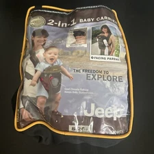 Jeep 2-IN-1 Baby Carrier Kolcraft 8-26 lbs. EUC