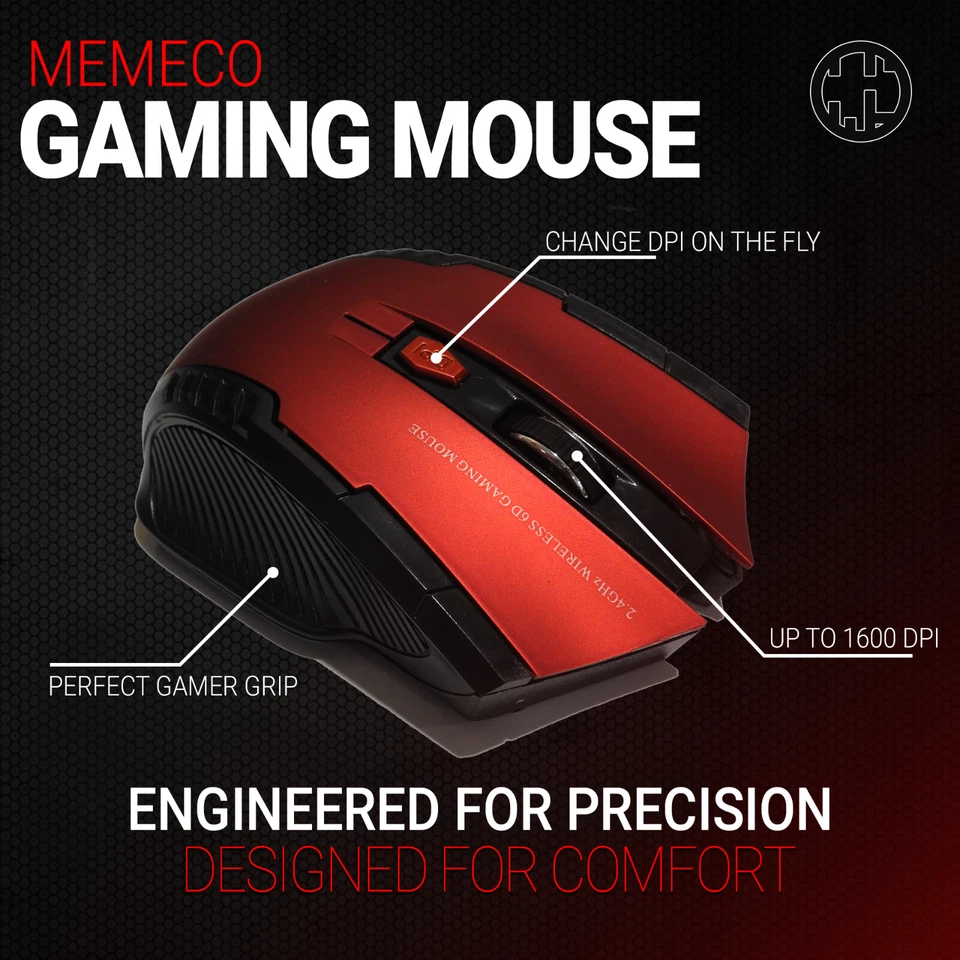 2.4GHz Wireless Computer Mouse, Comfortable, Long-Life, Silent, Long-Range Game - Image 2 of 4