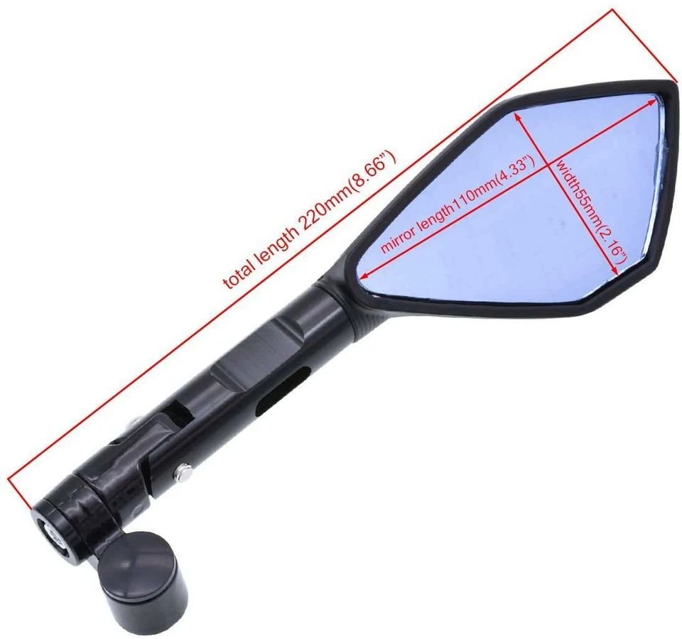 Espejos retrovisores laterales negros para motocicleta Honda Grom MSX 125 2019 2018 2017 EE. UU. Foto 3 de 4