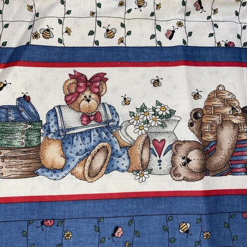 Bears, Bees & Ladybugs Border 1 Yard Dianna Marcum Cotton Fabric - New - Picture 4 of 7