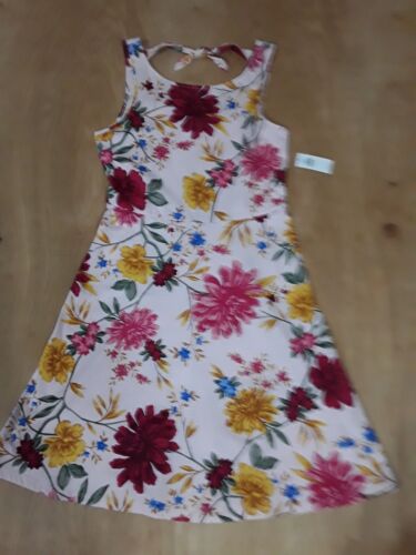 Girl's Pink Floral Sleeveless Cotton Old Navy Dress Size 14 NEW With Tag