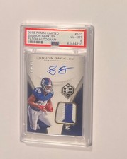 2018 panini limited saquon Barkley RPA /175 PSA 8