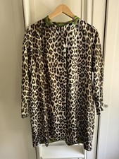 La Prestic Ouiston Size Xs Silk Reversible Animal Print/green Paisley Coat