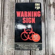 WARNING SIGN Betamax Beta Not VHS Sam Waterston/1986 CBS FOX VIDEO