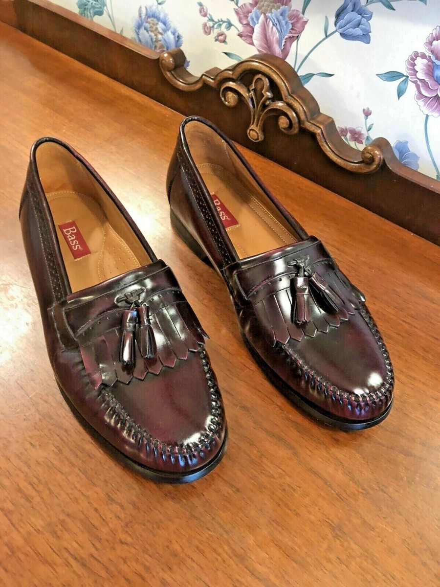 Bass Grammer Padded Burgundy Leather Dress Loafer SZ 9 D Excellent Condition Bass Grammer Padded Burgundy Leather Dress | Mercari main image 4