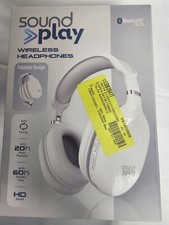 Sound Play Wireless Headphones White Bluetooth 5.0 FOLDABLE