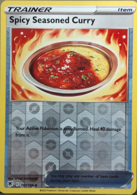 Spicy Seasoned Curry 151/189 Rev Holo - Pokemon SWSH10 Astral Radiance M/NM- New
