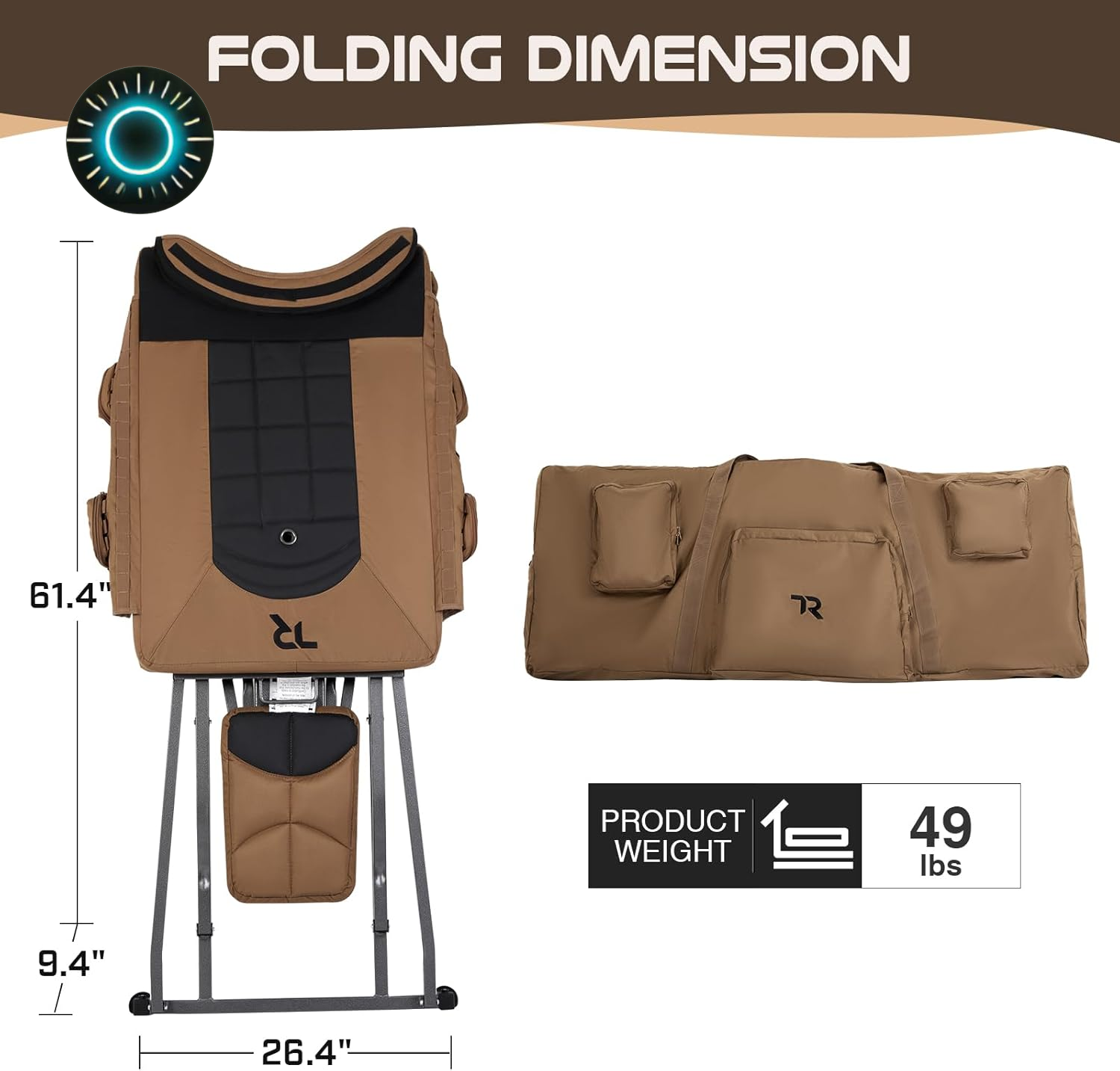 Timber Ridge Firearms TIMBER RIDGE Magnum Precision Portable Shooting Bench Seat with Table ...