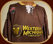 WESTERN MICHIGAN BRONCOS K1 SPORTSWEAR ADULT 3XL STITCHED HOCKEY JERSEY NWT