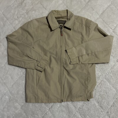 Andrew Marc Men's Tan Jacket Size Small Collared Cotton Nylon Mesh