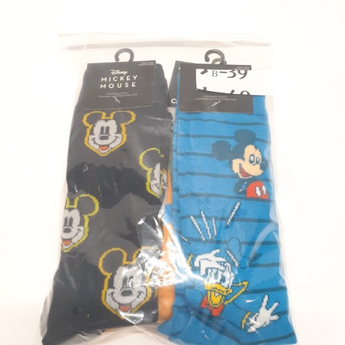 Disney Mickey Mouse 4-pair Novelty Mens Adult Size 6-12 Socks NWT - Picture 5 of 5