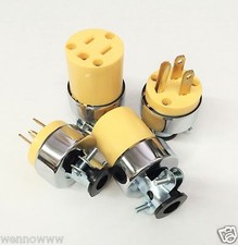 4pc Male  Female Extension Cord Replacement Electrical Plugs 15AMP 125V End