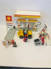 Playmobil Vintage Shell Gas Station 3437 excellent condition