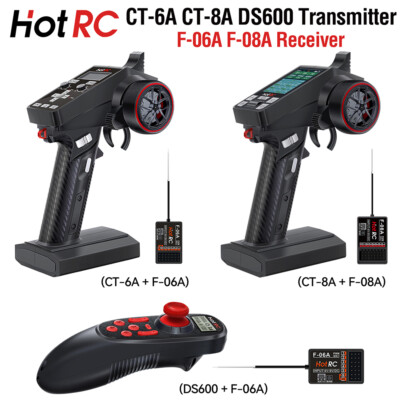 HotRC CT-6A/8A DS600 6CH 8CH 2.4G Transmitter Receiver Radio for