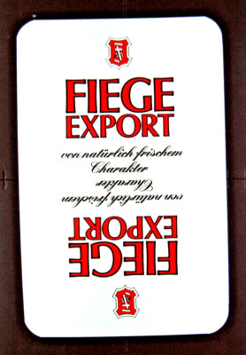 Skatspiel/Brauerei FIEGE EXPORT von natürlich frischem Charakter Bielefelder Sk.