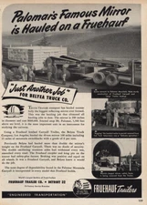 1948 Fruehauf Trailer: Palomars Famous Mirror Vintage Print Ad