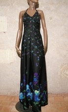 Chic Vintage Long Backless Dress 1970 True Vtg Maxi Dress 70s Kleid Abito ( 38 )