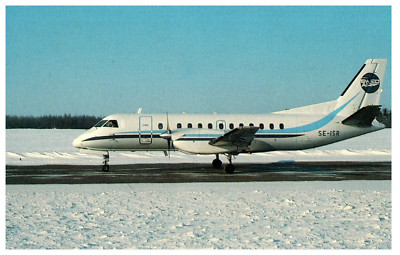 Swedair SAAB Fairchild 340 Airplane Postcard