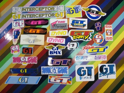 vtg 1980s 1990s GT BMX sticker - mixed 