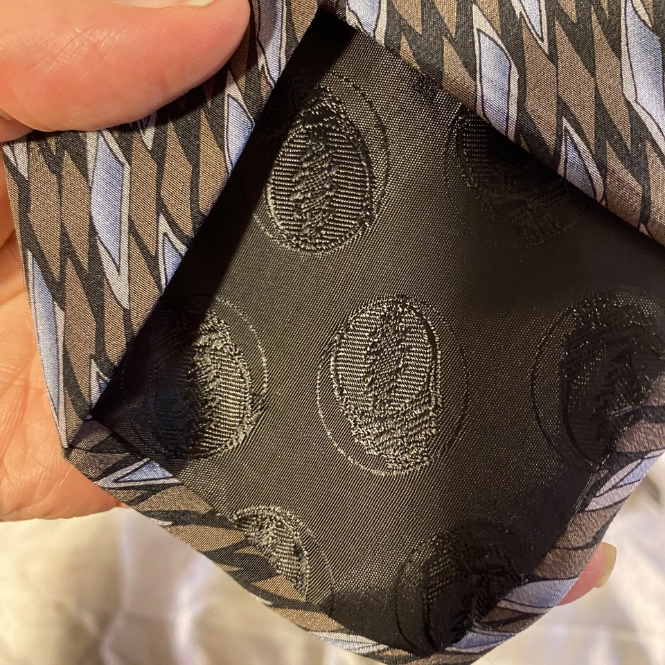 Juego de corbata suelta Grateful Dead Lucy octavo, hecha a mano 100 % seda ancha plateada Foto 2 de 4
