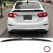 For Chevrolet Cruze Sedan 2011-2019 Rear Trunk Spoiler Lip Roof Tail Wing Carbon