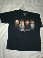 Boys DUCK DYNASTY XL 14/16 Short Sleeve Black T-shirt Great Cond