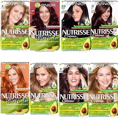 Garnier Nutrisse Permanent Hair Dye Long Lasting Intense Colour For all Hair UK