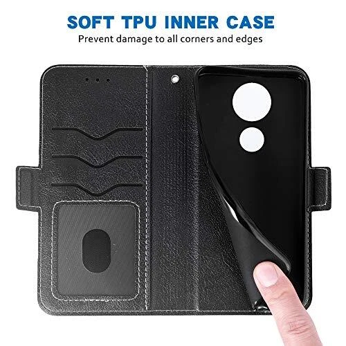 Phone Case for Moto E5/G6 Play/MotoG6 Forge Folio For Moto E5 Black For Moto E5