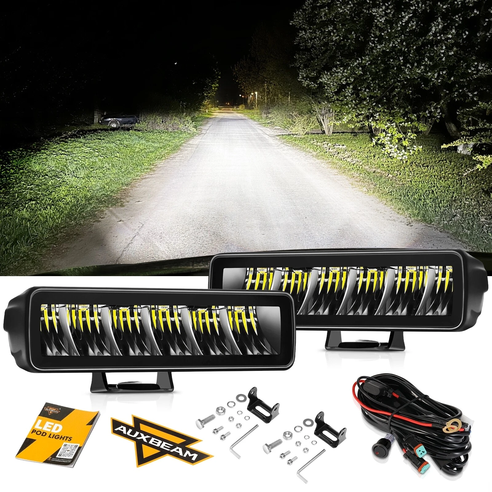 Auxbeam 6.3"inch LED Work Light Bar Driving Fog Pods Offroad Lamp Truck ATV UTV
Opens in a new windo