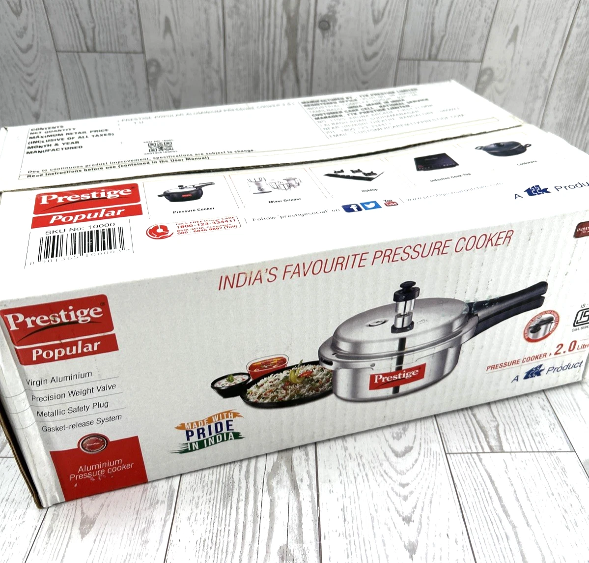 PRESTIGE POPULAR 2 LITRE ALUMINUM PRESSURE COOKER
Opens in a new window or tab