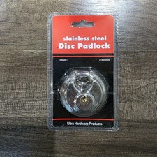 Stainless Steel Disc Padlock 2560C. Weatherproof Rustproof Waterproof